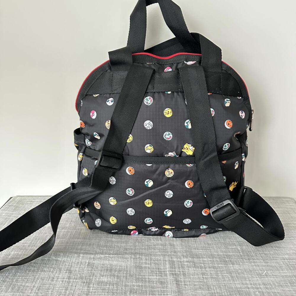 Lesportsac Pokemon Double Trouble Backpack Travel Bag NWT - Picture 4 of 7
